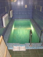 Скиммерный бассейн с подводным освещением